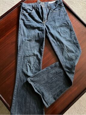 NYDJ Dark Blue Denim Jeans with Contrast Stitching